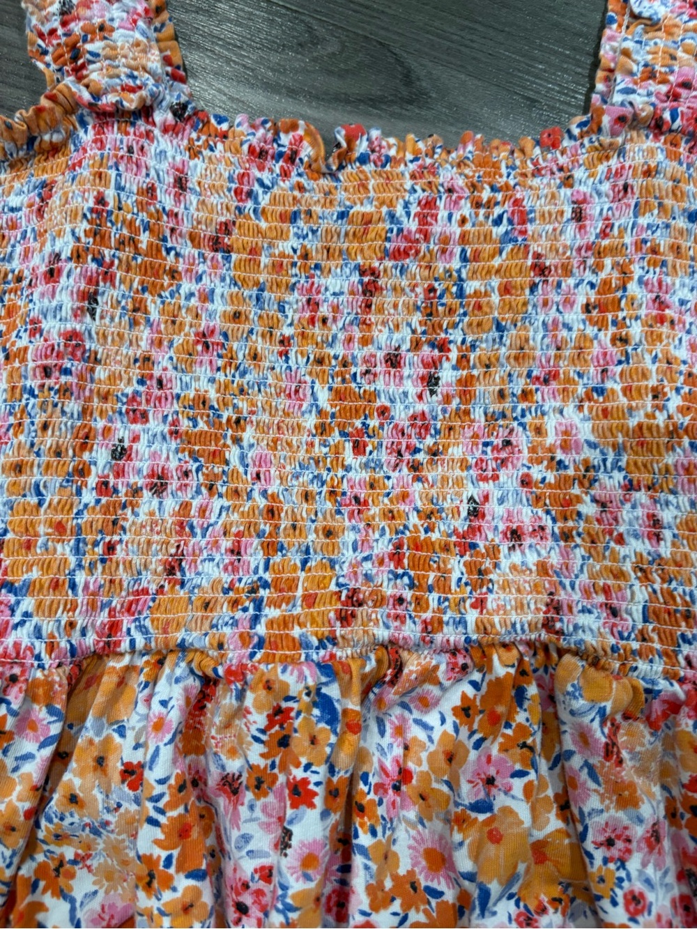 Old Navy Orange and Pink Floral Sundress - Picture 2 of 3